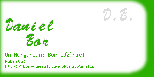 daniel bor business card